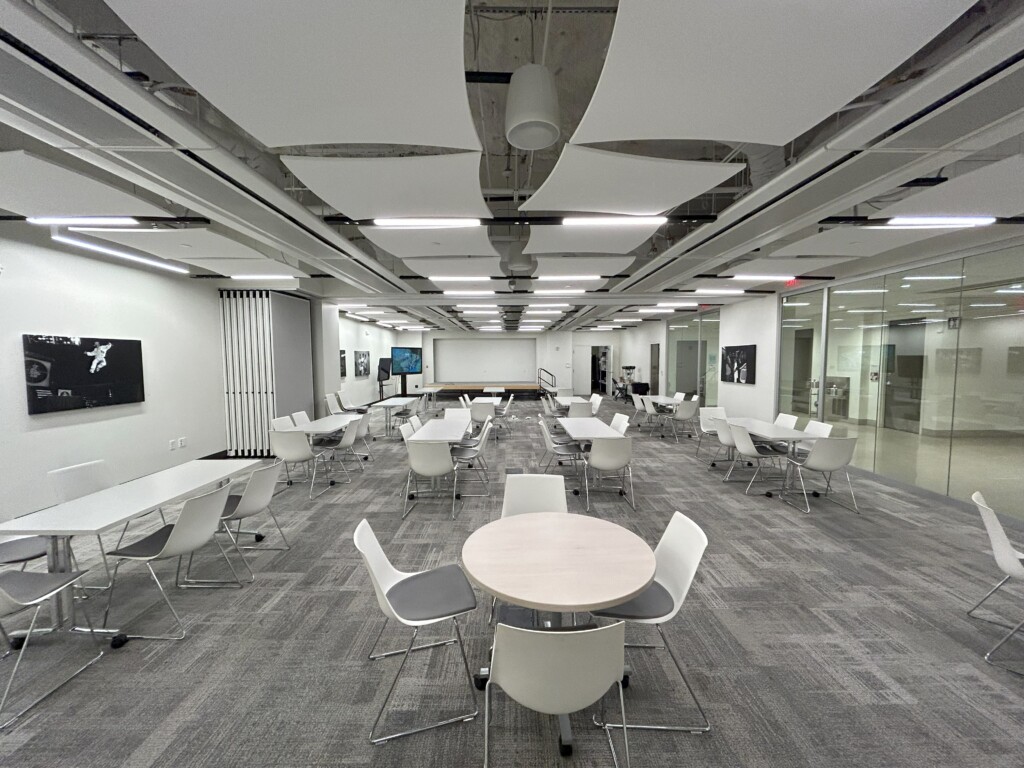 Community Engagement Center meeting room tables and chairs