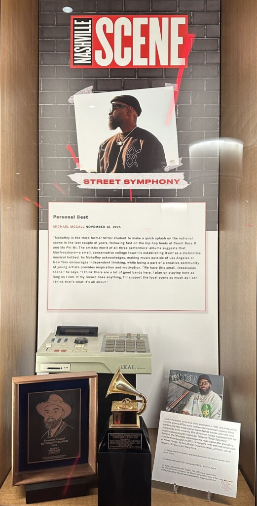 glass exhibition case for Hip Hop exhibition