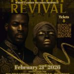 Advertisement for Black Fashion Week's runway fashion show at NMAAM, 7 p.m. on February 21, 2026. Features a QR code to buy tickets.