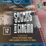 Event poster for a free film screening of "Little Richard: King and Queen of Rock 'N' Roll", taking place at 3:30 p.m. on Wednesday, February 4th, 2026, at NMAAM.